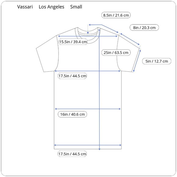 Vassari Los Angeles V-Neck Loose Cut Trim Aqua Designer Shirt - Rare Thread - Picture 2 of 15